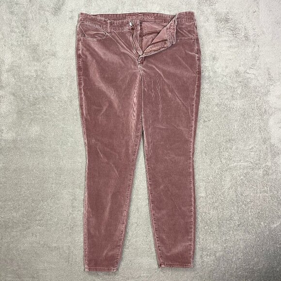 American Eagle Stretch Pants Corduroy Hi Rise Jegging 20 Long Outdoorsy Casual - Picture 1 of 16